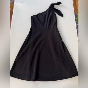 Banana Republic Black One-Shoulder Ponte Dress Size 2